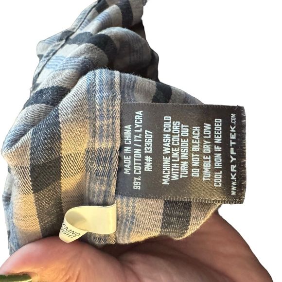 Kryptek Shirt Mens XXL‎ Plaid Long Sleeve Cotton And Lycra Multicolored - Picture 9 of 11